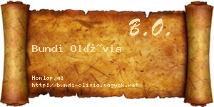 Bundi Olívia névjegykártya